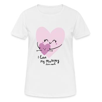 I LOVE MY MUMMY SOOO MUCH - Frauen T-Shirt atmungsaktiv - Weiß - Vorne - AI Model Female 172 dark (172cm)