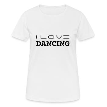 Danse Danse danseur danseur école de danse - T-shirt respirant Femme - blanc - Devant - AI Model Female 172 dark (172cm)