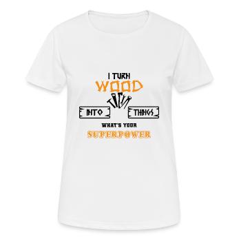 Wood - Women's Breathable T-Shirt - white - Front - AI Model Female 172 dark (172cm)