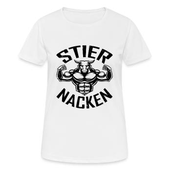 Bull's Neck - Women's Breathable T-Shirt - white - Front - AI Model Female 172 dark (172cm)