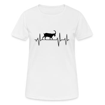 Herzschlag Ziege - Frauen T-Shirt atmungsaktiv - Weiß - Vorne - AI Model Female 172 dark (172cm)