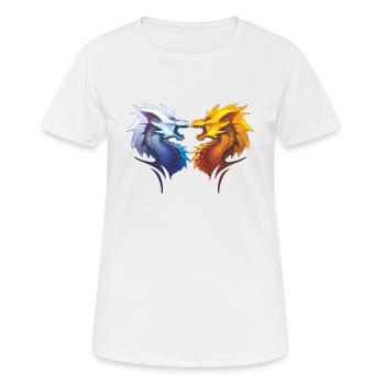 Créature monstre de cadeau fantastique de dragon de dragon - T-shirt respirant Femme - blanc - Devant - AI Model Female 172 dark (172cm)