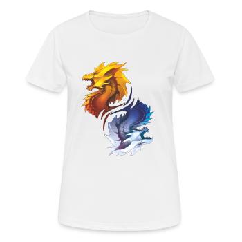 Créature monstre de cadeau fantastique de dragon de dragon - T-shirt respirant Femme - blanc - Devant - AI Model Female 172 dark (172cm)