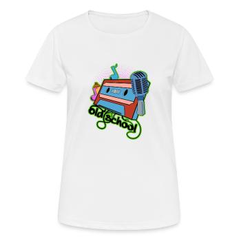 Old School Hip Hop Battlerap 90er Gangster Rap R&B - Frauen T-Shirt atmungsaktiv - Weiß - Vorne - AI Model Female 172 dark (172cm)