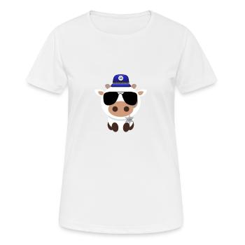 Polizei Kuh Sheriff Kuh Polizei-Tiere Cops - Frauen T-Shirt atmungsaktiv - Weiß - Vorne - AI Model Female 172 dark (172cm)