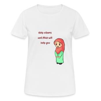 Koran Sure Vers Allah Gott Islam Moslem Geschenk - Frauen T-Shirt atmungsaktiv - Weiß - Vorne - AI Model Female 172 dark (172cm)