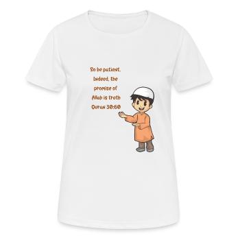 Koran Surah verse Allah Allah Islam Muslim Gift - Women's Breathable T-Shirt - white - Front - AI Model Female 172 dark (172cm)