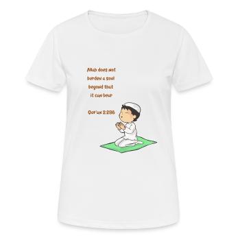 Koran Sure Vers Allah Gott Islam Moslem Geschenk - Frauen T-Shirt atmungsaktiv - Weiß - Vorne - AI Model Female 172 dark (172cm)