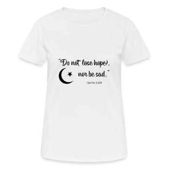 Islam Quran Sure Quote Allah Prayer Muslim Gift - Women's Breathable T-Shirt - white - Front - AI Model Female 172 dark (172cm)