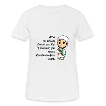 Islam Koran Sure Zitat Allah Gebet Moslem Geschenk - Frauen T-Shirt atmungsaktiv - Weiß - Vorne - AI Model Female 172 dark (172cm)