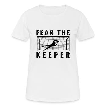 Don du gardien gardien de but gardien de football - T-shirt respirant Femme - blanc - Devant - AI Model Female 172 dark (172cm)