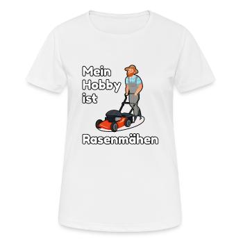 Rasen Mähen Garten - Frauen T-Shirt atmungsaktiv - Weiß - Vorne - AI Model Female 172 dark (172cm)