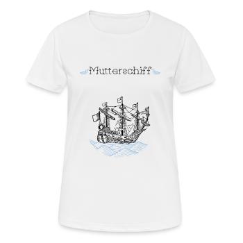 Schwangerschaft Mutterschiff - Frauen T-Shirt atmungsaktiv - Weiß - Vorne - AI Model Female 172 dark (172cm)
