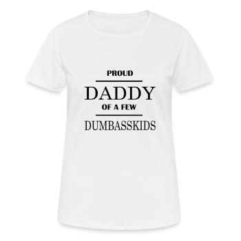 Citation Fête des Pères Père Père Père Père Père Gesch - T-shirt respirant Femme - blanc - Devant - AI Model Female 172 dark (172cm)
