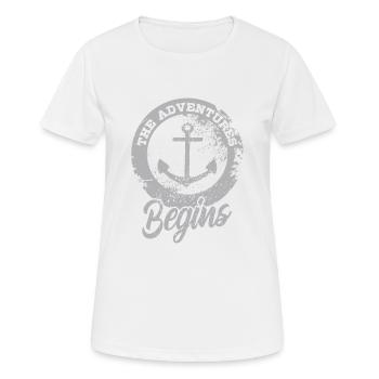 Maritim - Frauen T-Shirt atmungsaktiv - Weiß - Vorne - AI Model Female 172 dark (172cm)