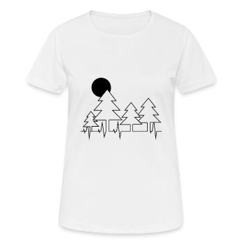 Trees - Women's Breathable T-Shirt - white - Front - AI Model Female 172 dark (172cm)
