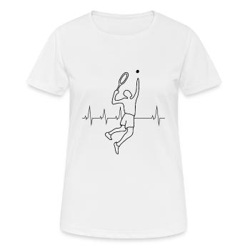 Tennis serve - Women's Breathable T-Shirt - white - Front - AI Model Female 172 dark (172cm)
