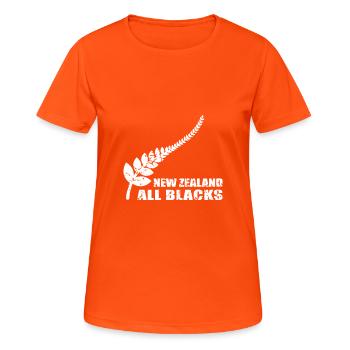 Nouvelle-Zélande Auckland Culture Backpacking Gift - T-shirt respirant Femme - orange néon - Devant - AI Model Female 172 dark (172cm)