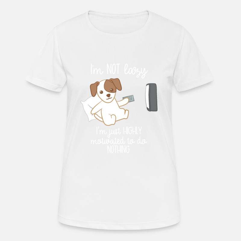 Jack Russel - Jack Russel Terrier - Lazy - TV - Women's Breathable T-Shirt - white