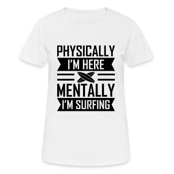 Surfing - Frauen T-Shirt atmungsaktiv - Weiß - Vorne - AI Model Female 172 dark (172cm)