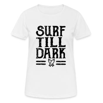 Surfing - Frauen T-Shirt atmungsaktiv - Weiß - Vorne - AI Model Female 172 dark (172cm)