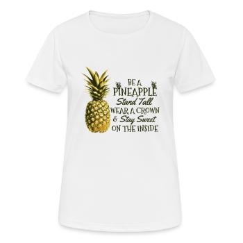 ananas - T-shirt respirant Femme - blanc - Devant - AI Model Female 172 dark (172cm)
