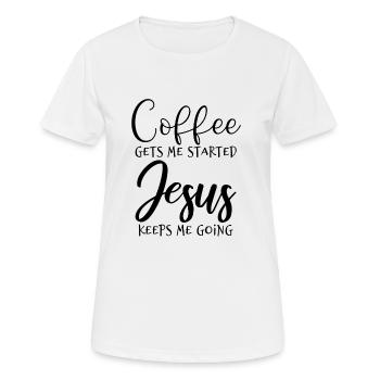 Christentum - Frauen T-Shirt atmungsaktiv - Weiß - Vorne - AI Model Female 172 dark (172cm)