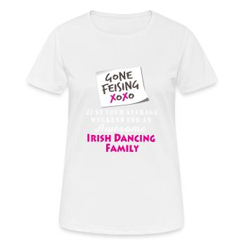 Lustige irische tanzende Familie Feis Geschenk Design Irish - Frauen T-Shirt atmungsaktiv - Weiß - Vorne - AI Model Female 172 dark (172cm)
