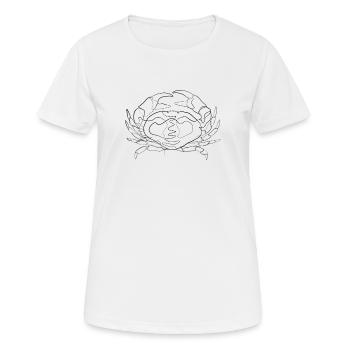 Cancer - one line drawing - T-shirt respirant Femme - blanc - Devant - AI Model Female 172 dark (172cm)