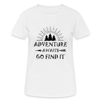 Travel - Frauen T-Shirt atmungsaktiv - Weiß - Vorne - AI Model Female 172 dark (172cm)