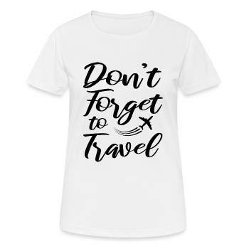 Travel - Frauen T-Shirt atmungsaktiv - Weiß - Vorne - AI Model Female 172 dark (172cm)