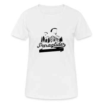 Gleitschirmfliegen Flug Paragliding Para Glider - Frauen T-Shirt atmungsaktiv - Weiß - Vorne - AI Model Female 172 dark (172cm)