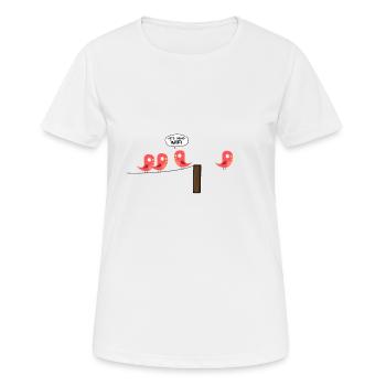 Oiseaux Wifi - Oiseaux Wi-Fi - T-shirt respirant Femme - blanc - Devant - AI Model Female 172 dark (172cm)