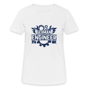 Ingenieure - Frauen T-Shirt atmungsaktiv - Weiß - Vorne - AI Model Female 172 dark (172cm)