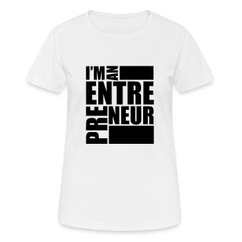 Chefs d’entreprise Entrepreneurs - T-shirt respirant Femme - blanc - Devant - AI Model Female 172 dark (172cm)