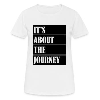 Travel - Frauen T-Shirt atmungsaktiv - Weiß - Vorne - AI Model Female 172 dark (172cm)