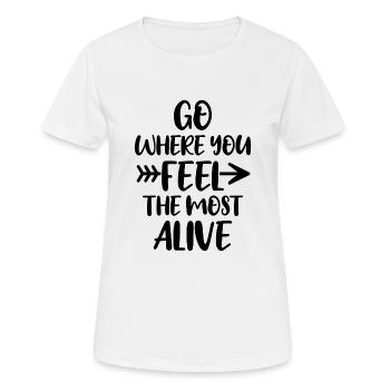 Travel - Women's Breathable T-Shirt - white - Front - AI Model Female 172 dark (172cm)