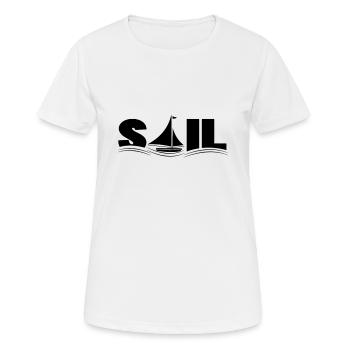 Bateau à voile Bateau à voile Bateau à moteur - T-shirt respirant Femme - blanc - Devant - AI Model Female 172 dark (172cm)