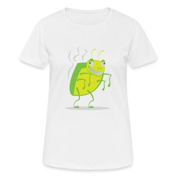 Stinkwanze Wanze dreckig waschen lustiges Insekt - Frauen T-Shirt atmungsaktiv - Weiß - Vorne - AI Model Female 172 dark (172cm)