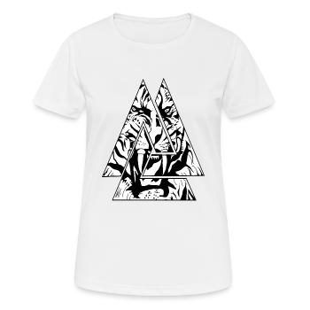 Tigre noir blanc - T-shirt respirant Femme - blanc - Devant - AI Model Female 172 dark (172cm)