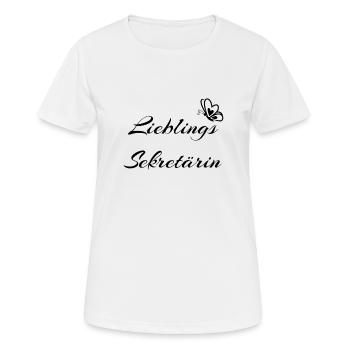 Lieblings Sekretärin Frauen Büro Damen Geschenk - Frauen T-Shirt atmungsaktiv - Weiß - Vorne - AI Model Female 172 dark (172cm)