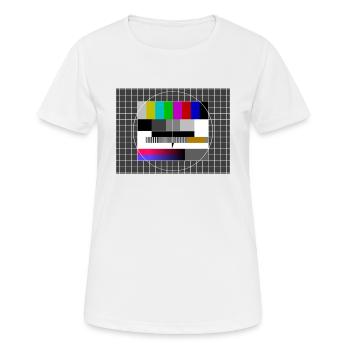 Testbild Envoyer Pause 80's 80's - T-shirt respirant Femme - blanc - Devant - AI Model Female 172 dark (172cm)