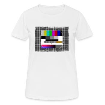 Testbild Envoyer Pause 80's 80's TV TV - T-shirt respirant Femme - blanc - Devant - AI Model Female 172 dark (172cm)