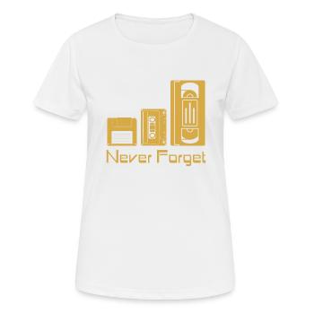 N'oubliez jamais la cartouche de disque VHS de disque - T-shirt respirant Femme - blanc - Devant - AI Model Female 172 dark (172cm)