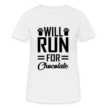 Running - Frauen T-Shirt atmungsaktiv - Weiß - Vorne - AI Model Female 172 dark (172cm)