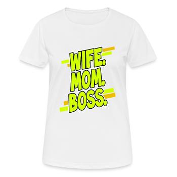 Muttertag - Frauen T-Shirt atmungsaktiv - Weiß - Vorne - AI Model Female 172 dark (172cm)