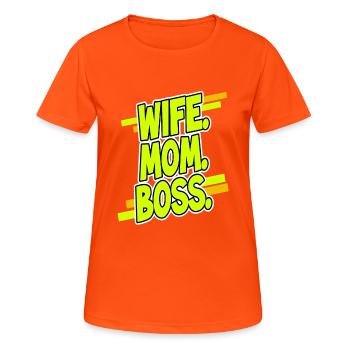 Muttertag - Frauen T-Shirt atmungsaktiv - Neonorange - Vorne - AI Model Female 172 dark (172cm)