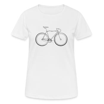 Rennrad Radsport - Frauen T-Shirt atmungsaktiv - Weiß - Vorne - AI Model Female 172 dark (172cm)