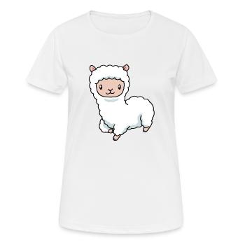 Alpaca baby - Women's Breathable T-Shirt - white - Front - AI Model Female 172 dark (172cm)