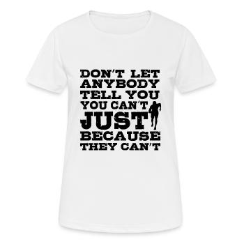 Motivation sportive - T-shirt respirant Femme - blanc - Devant - AI Model Female 172 dark (172cm)